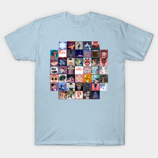 Rudolph Cast - Square Ed. T-Shirt by JPenfieldDesigns